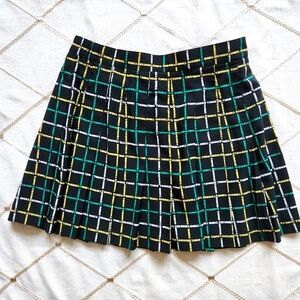 Tail Black Grid‎ Print Tennis Skirt | Pleated Athletic | Size 4 EUC